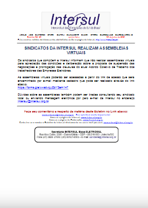 Boletim Intersul – 021/2020