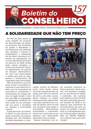 Boletim do Conselheiro – 157